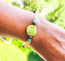 Load image into Gallery viewer, Pyrite-citrine-aventurine-tiger eye-Abundance Bracelet