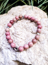 Load image into Gallery viewer, Rhodochrosite and Rose Quartz Gemstone Bracelet 8mm, Unconditional Love Stones