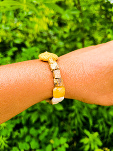 Picture Jasper - Topaz and Lava Stone Bracelet