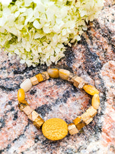 Load image into Gallery viewer, Picture Jasper - Topaz and Lava Stone Bracelet