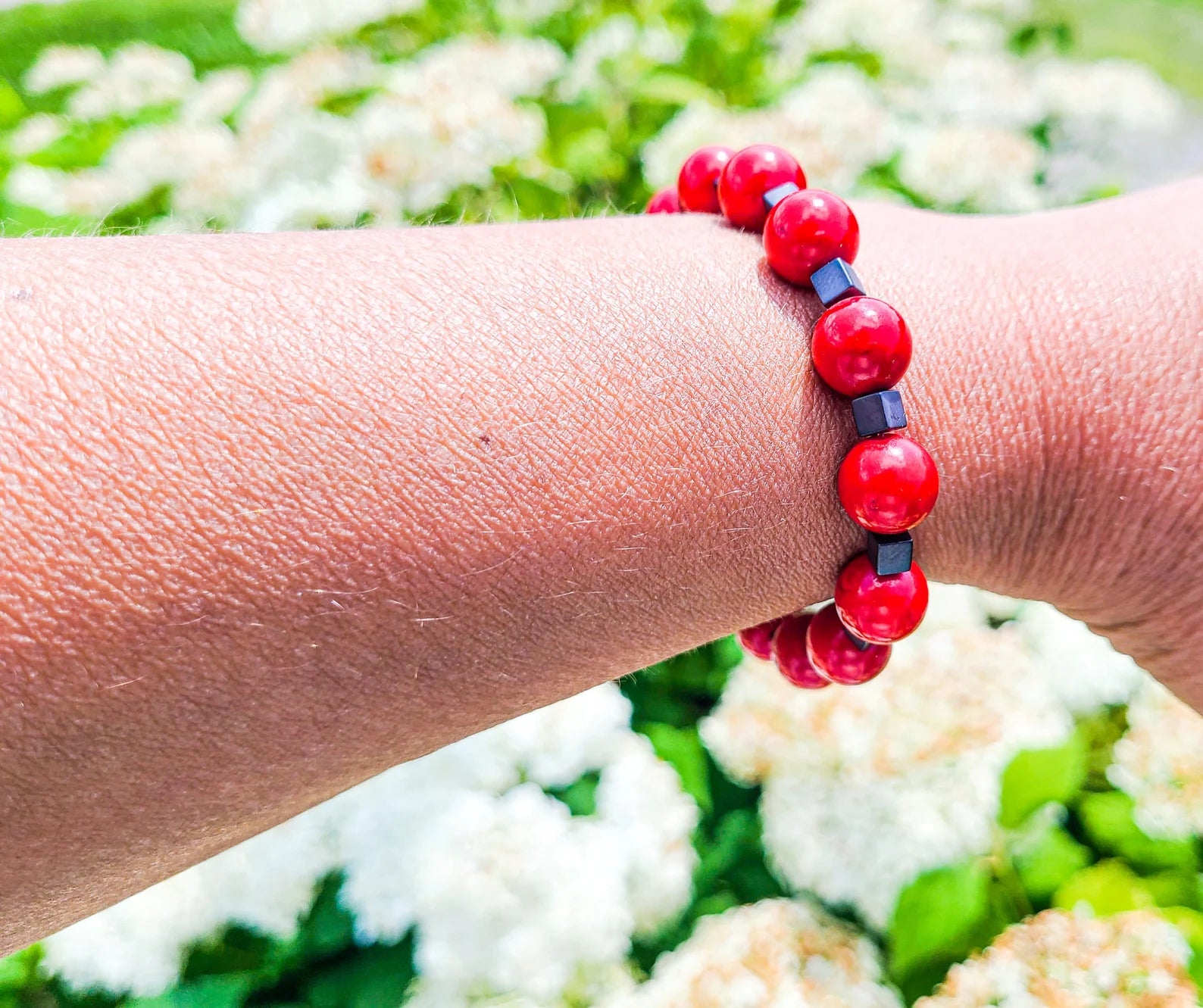 Hematite agate bracelet discount
