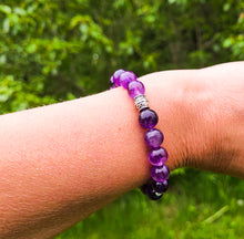 Load image into Gallery viewer, Amethyst Gemstone Bracelet 10mm