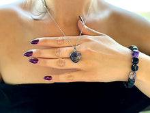 Load image into Gallery viewer, Amethyst Heart Pendant Necklace