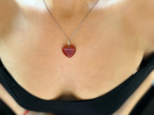 Load image into Gallery viewer, Carnelian Heart Pendant Necklace