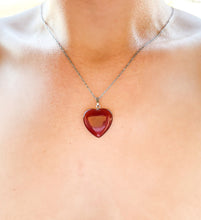 Load image into Gallery viewer, Carnelian Heart Pendant Necklace