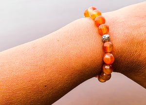 High Quality Carnelian Gemstone Bracelet 8mm