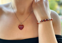 Load image into Gallery viewer, Carnelian Heart Pendant Necklace
