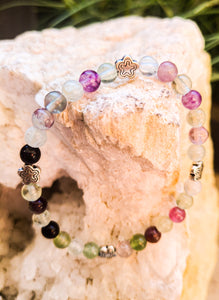 Fluorite Gemstone Bracelet 6mm