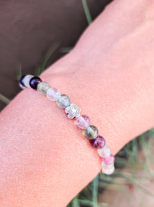 Fluorite Gemstone Bracelet 6mm