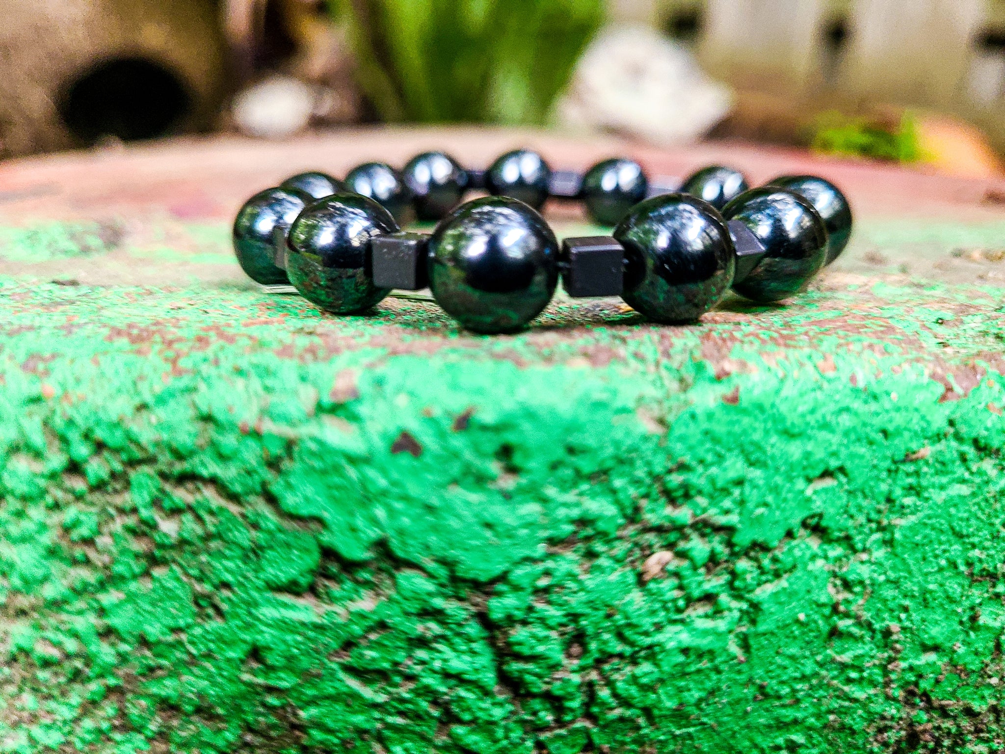 Lava and Hematite Aromatherapy Men's Bracelet|Positively Me Boutique