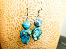 Load image into Gallery viewer, Blue Imperial Jasper Earrings