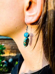 Blue Imperial Jasper Earrings