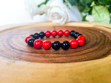 Load image into Gallery viewer, Red Agate and Onyx Bracelet | Star Soul Metaphysics