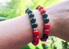 Load image into Gallery viewer, Red Agate and Onyx Bracelets | Star Soul Metaphysics