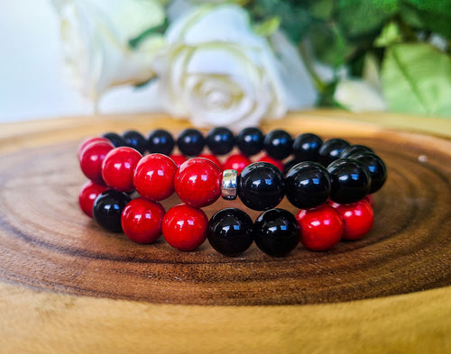 Red Agate and Onyx Bracelets | Star Soul Metaphysics
