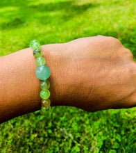 Load image into Gallery viewer, Genuine Prehnite 8mm Gemstone Bracelet