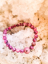 Load image into Gallery viewer, Sesame Kiwi Jasper Bracelet 6mm Stretch Bracelet