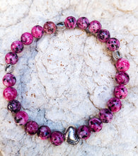 Load image into Gallery viewer, Sesame Kiwi Jasper Bracelet 6mm Stretch Bracelet