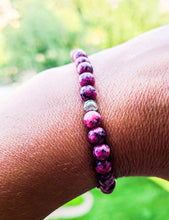 Load image into Gallery viewer, Sesame Kiwi Jasper Bracelet 6mm Stretch Bracelet