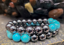 Load image into Gallery viewer, Turquoiseand Hematite Bracelet | Star Soul Metaphysics