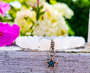 White Agate Bracelet With Star Charm