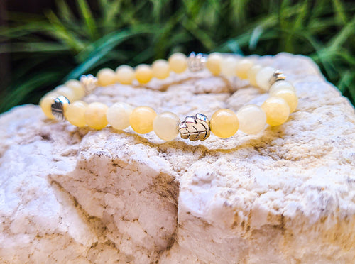 Yellow Topaz 6mm Stacking Gemstone Bracelet