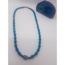 Load image into Gallery viewer, Blue Agate Gemstone Necklace | Star Soul Metaphysics