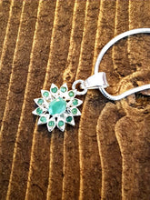 Load image into Gallery viewer, Emerald Sterling Silver Necklace
