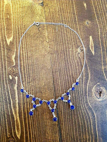 Lapis Lazuli Necklace Sterling Silver 