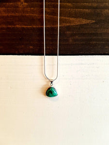 Malachite Silver Necklace