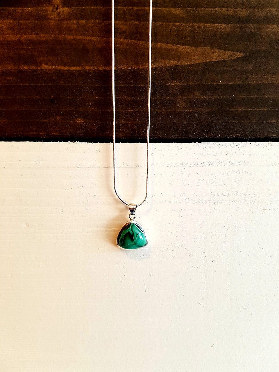 Malachite Silver Necklace
