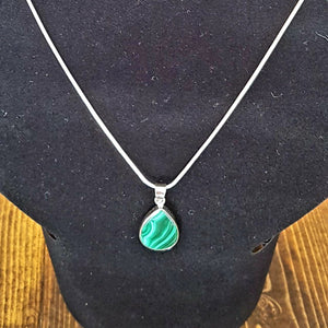 Malachite Sterling Silver Necklace