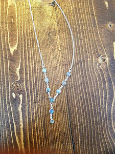 Rainbow Moonstone Sterling Silver Necklace
