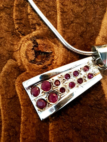 Ruby Sterling Silver Necklace