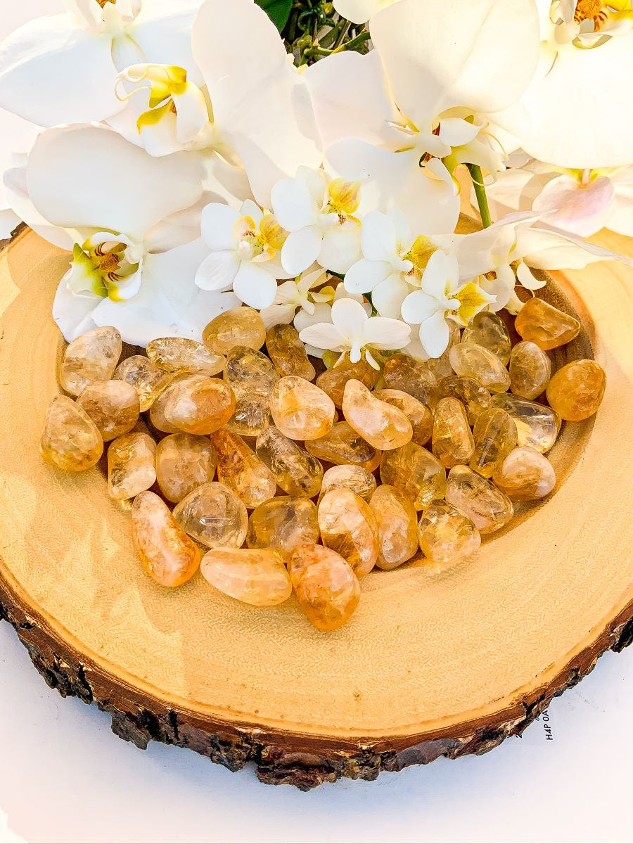 Citrine tumbled stone - Star Soul Metaphysics