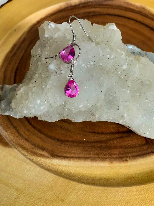 Pink Tourmaline Earrings | Star Soul Metaphysics